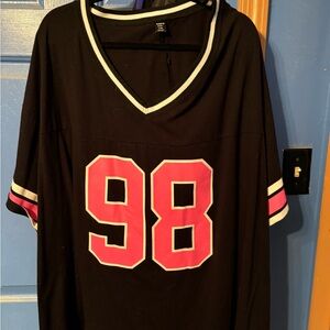 Plus pink/black jersey